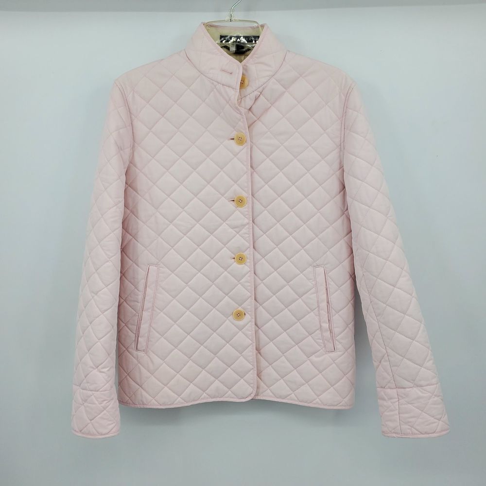 Ralph Lauren Black Label Light Pink Quilted Puffer Jacket